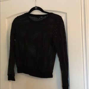 Aqua mesh shirt black